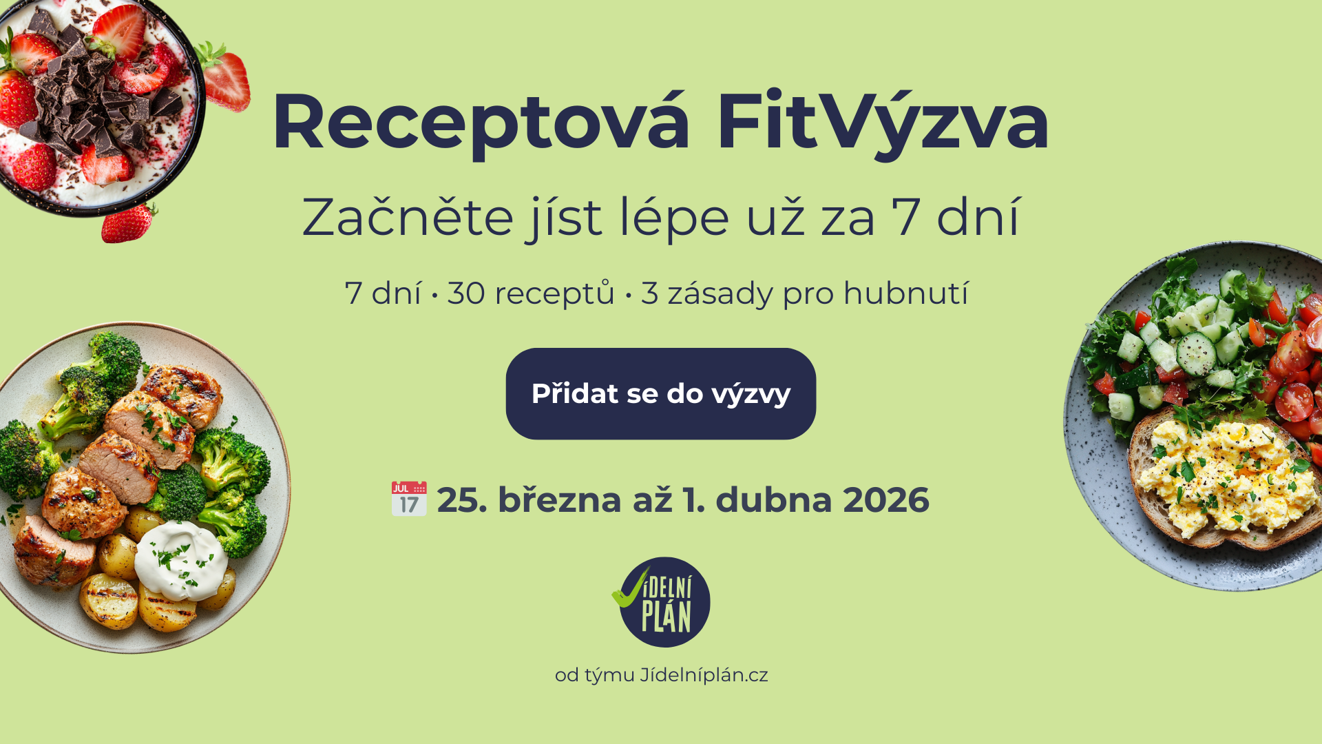 Receptová FitVýzva – Jídelní plán, průvodce za zdravějším já